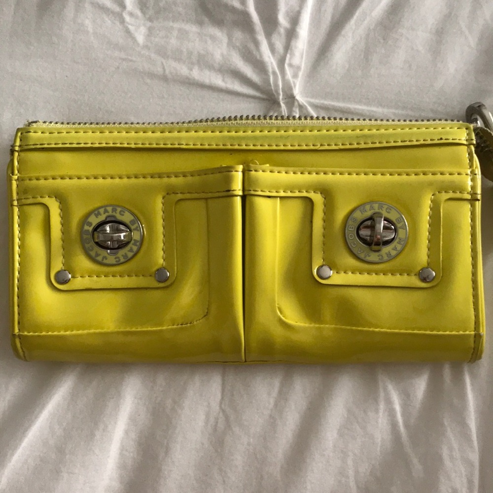 Marc by Marc Jacobs yellow patent wallet